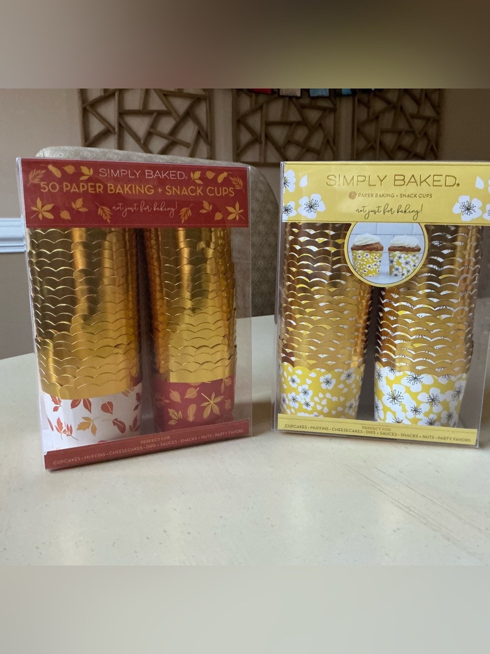 2 New Packages of  Baking Cups - Autumn Leaves & Summer Flowers 🍁 🌼